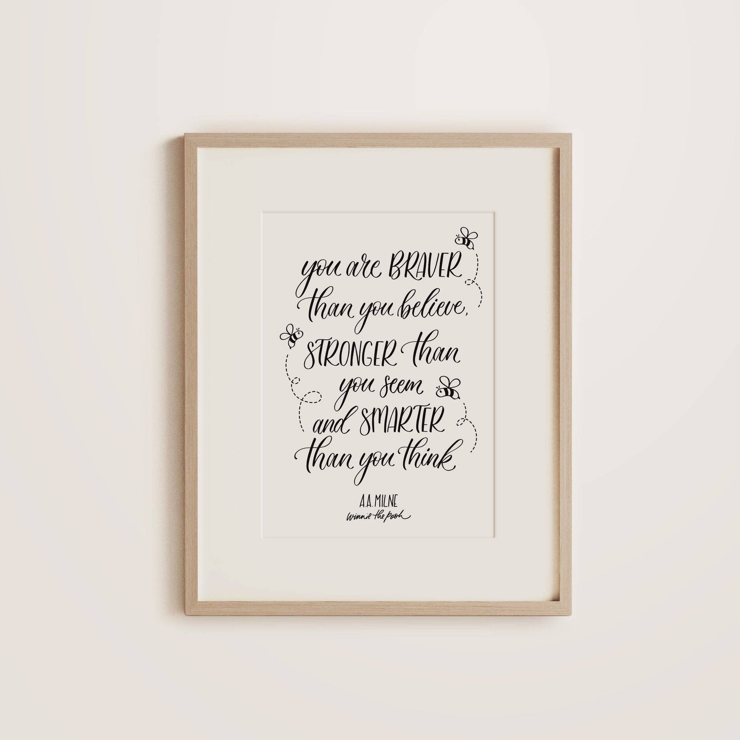 Winnie the Pooh - Quote Art Print