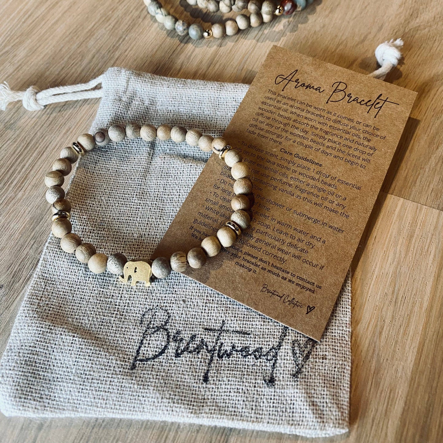 Aroma Bracelet | Gold Elephant