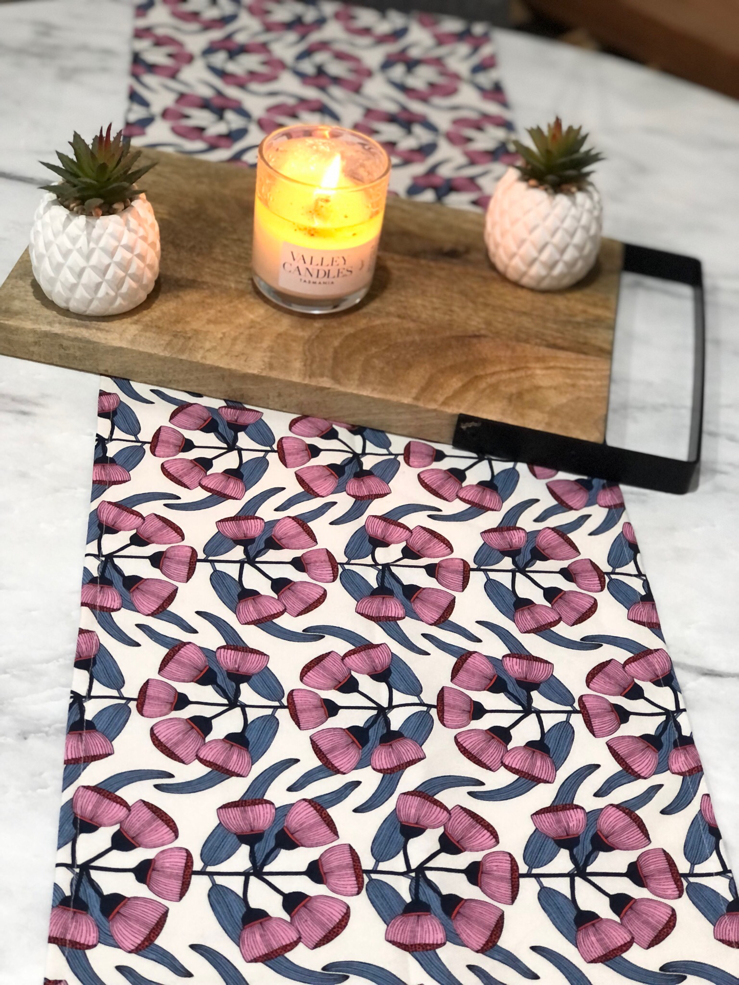 Eucalyptus Table Runner 32x150cm. Handmade in Australia