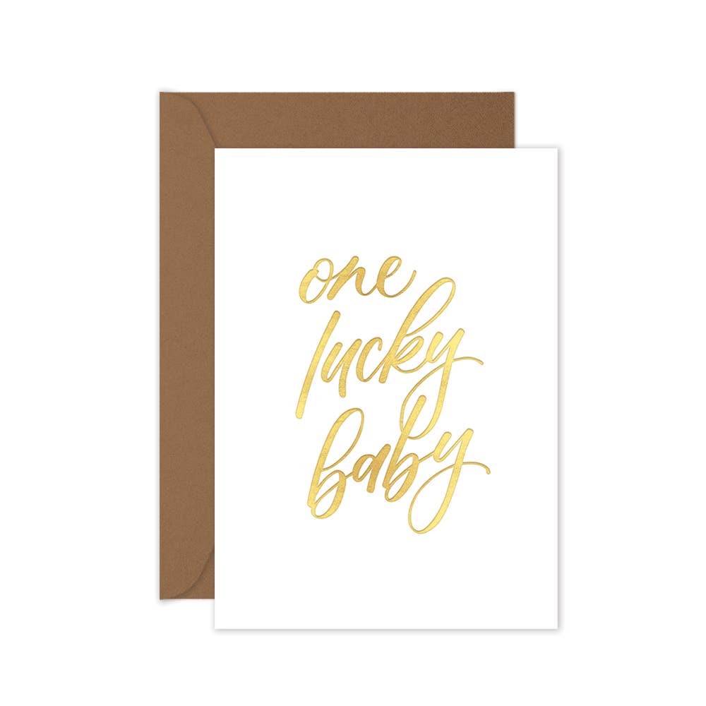 One Lucky Baby - New Born Baby Greeting Card
