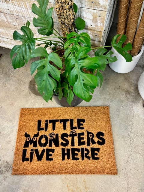 Little Monsters Live Here Coir Mat