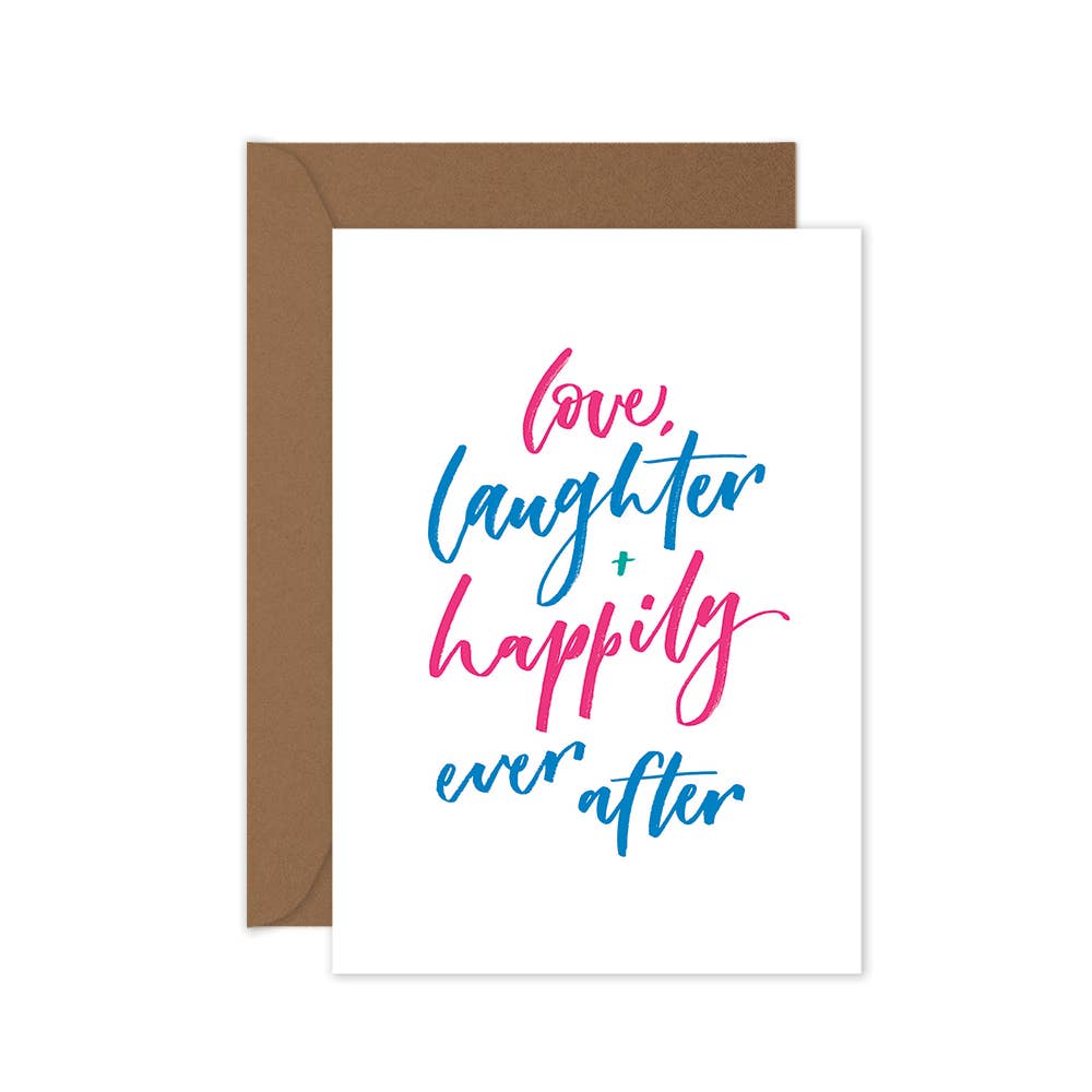 Love, Laughter - Wedding Greeting Card