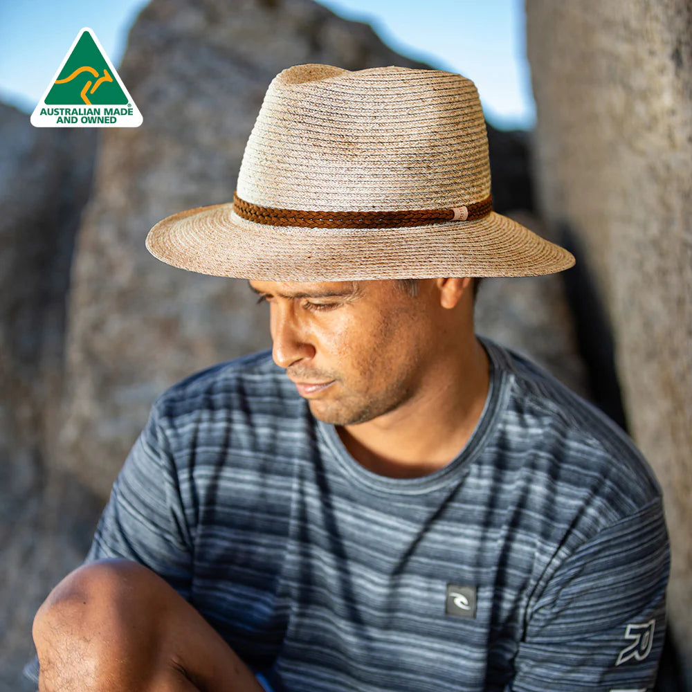 EVOKE HAT KEITH FEDORA. SAND. HANDMADE IN AUSTRALIA