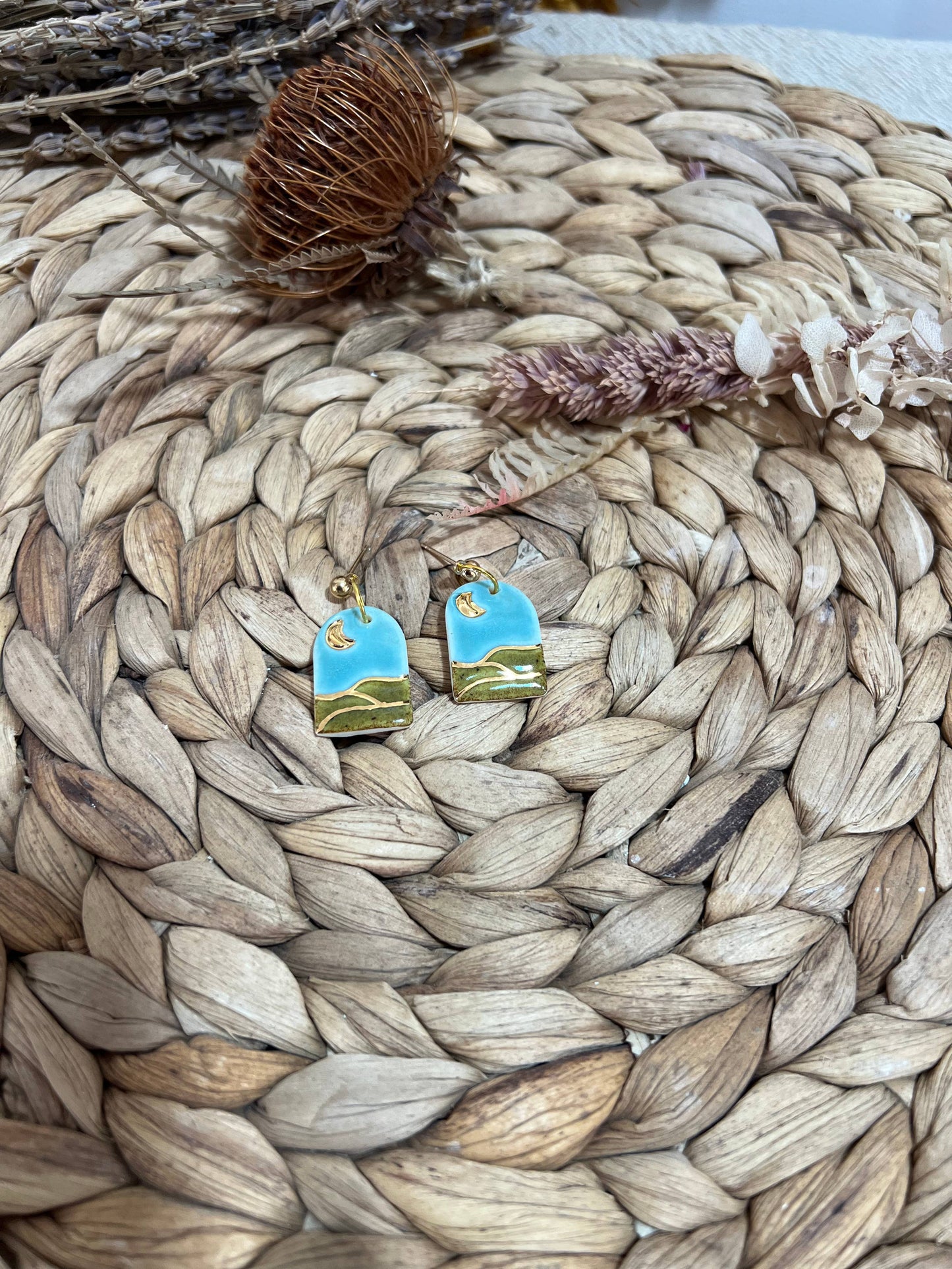 Landscape - Ceramic Earrings