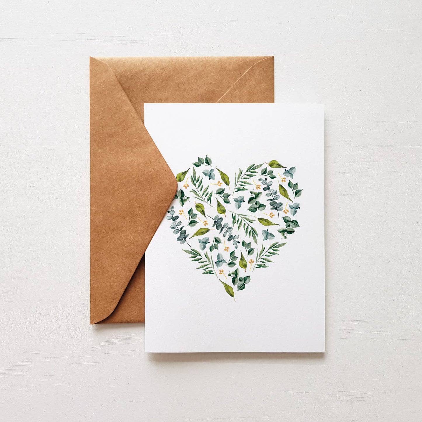 Leaf Heart - Greeting Card Love
