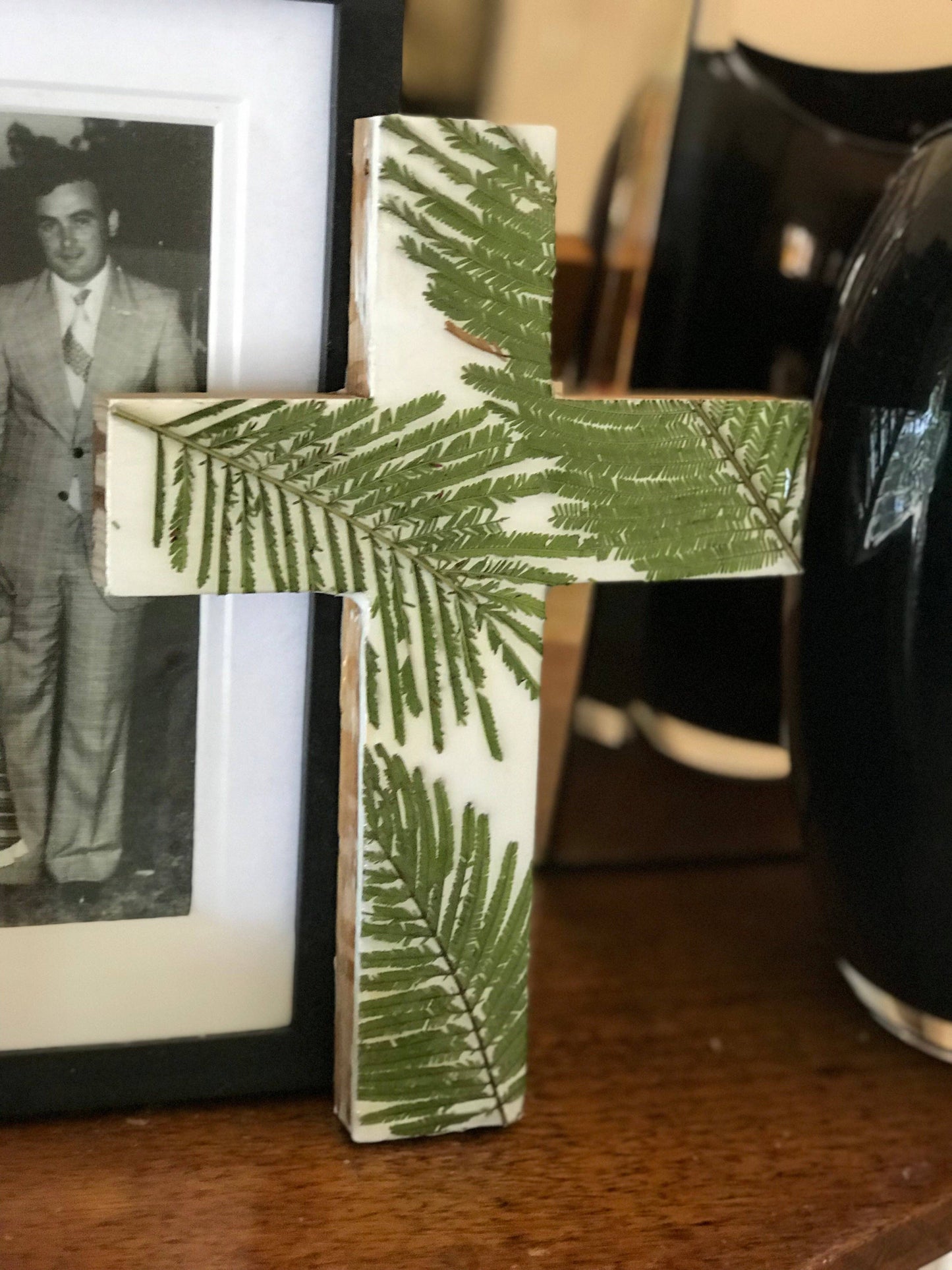 Made in Nature Wall cross- Fern. Handmade in Australia