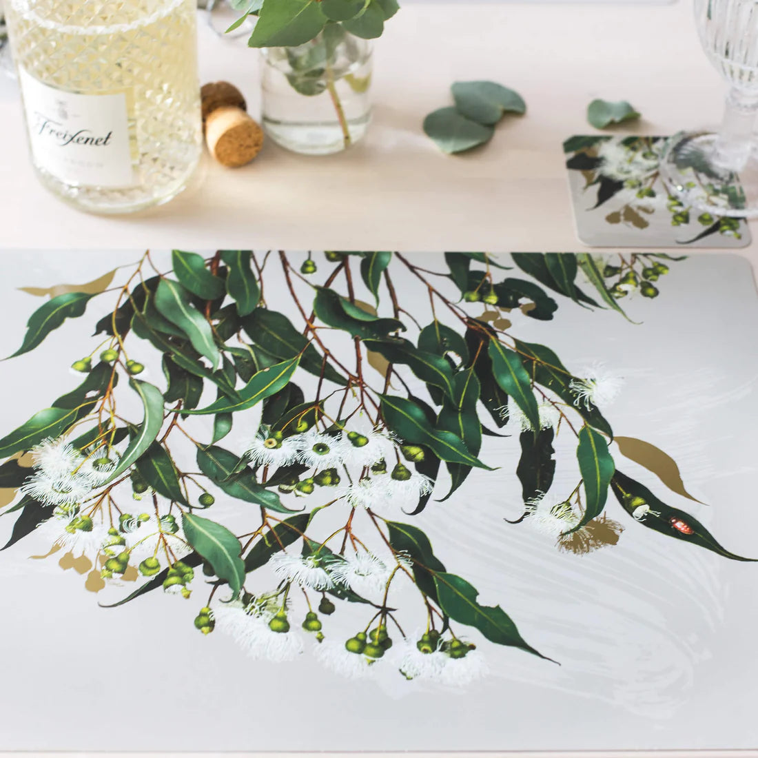 Bell Art White Collection Dining Placemats. Handmade in Australia