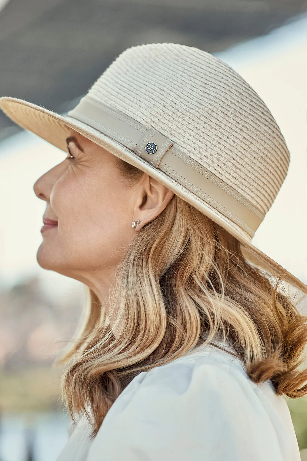 DEBORAH HUTTON CANOPY BAY. Mixed Wheat Portland Fedora Hat. Handmade in Australia