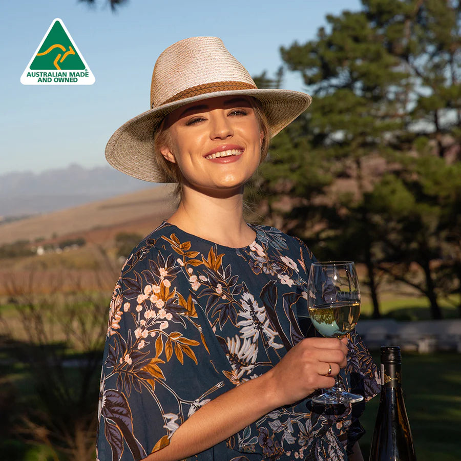 EVOKE HAT KEITH FEDORA. SAND. HANDMADE IN AUSTRALIA