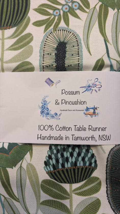Dusk Floral Table Runner 32X150cm Handmade in Australia
