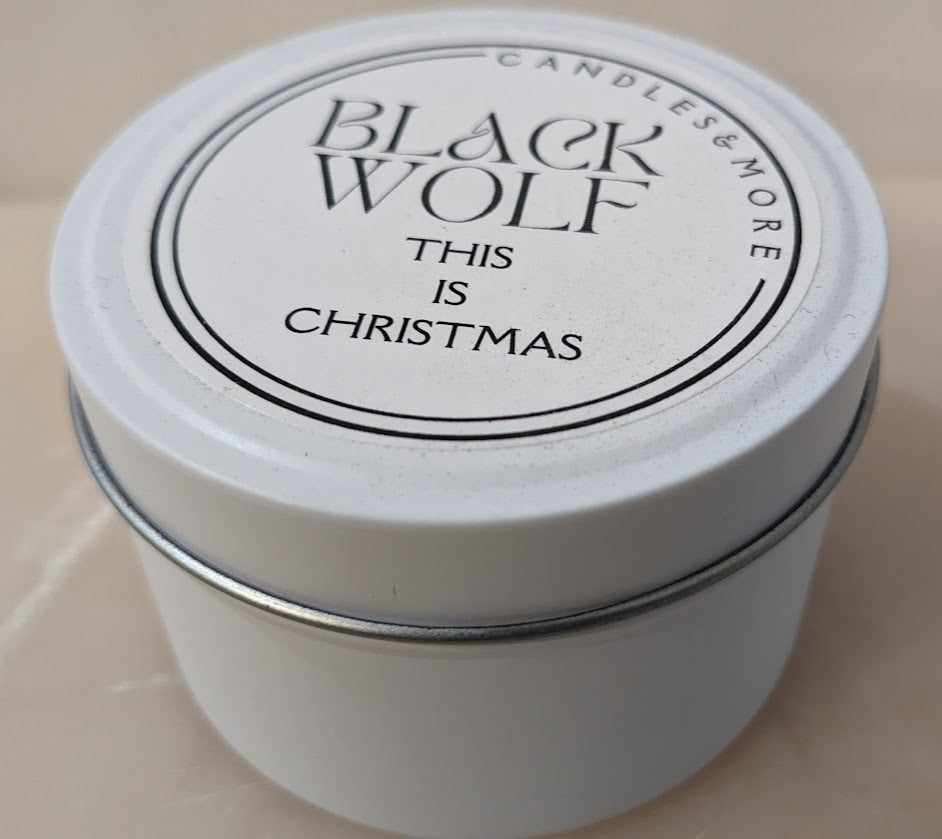 Black Wolf Candle. This is Christmas. Handmade in Australia.
