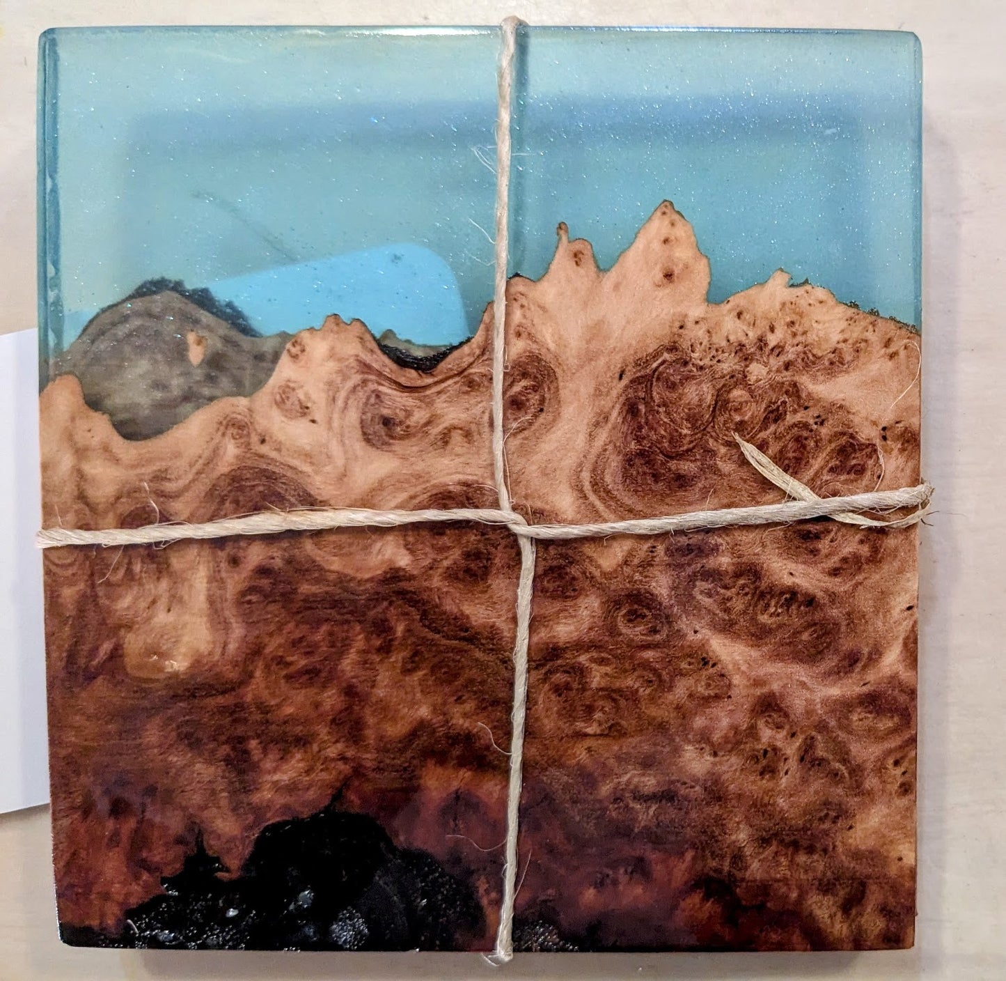 Resin Wave Coasters. Handmade on the South Coast of Australia