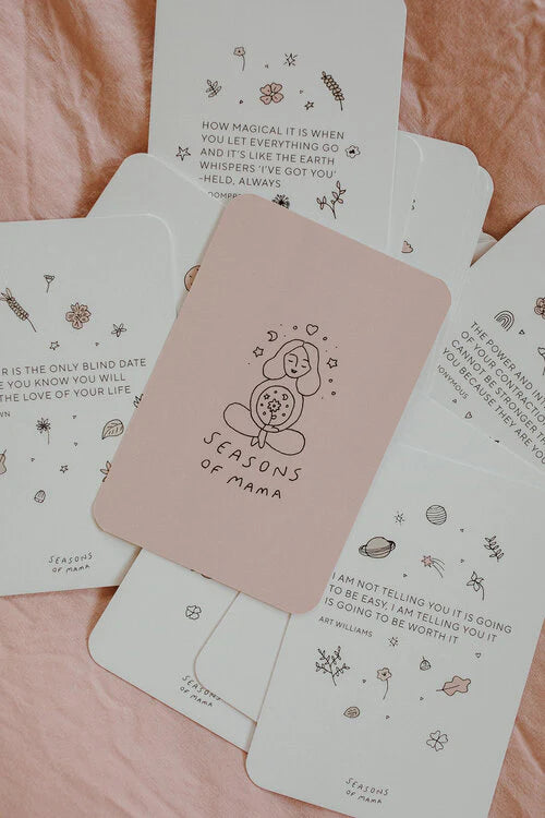 Seasons of Mama. Pregnancy & Birth Cards + Timber Stand