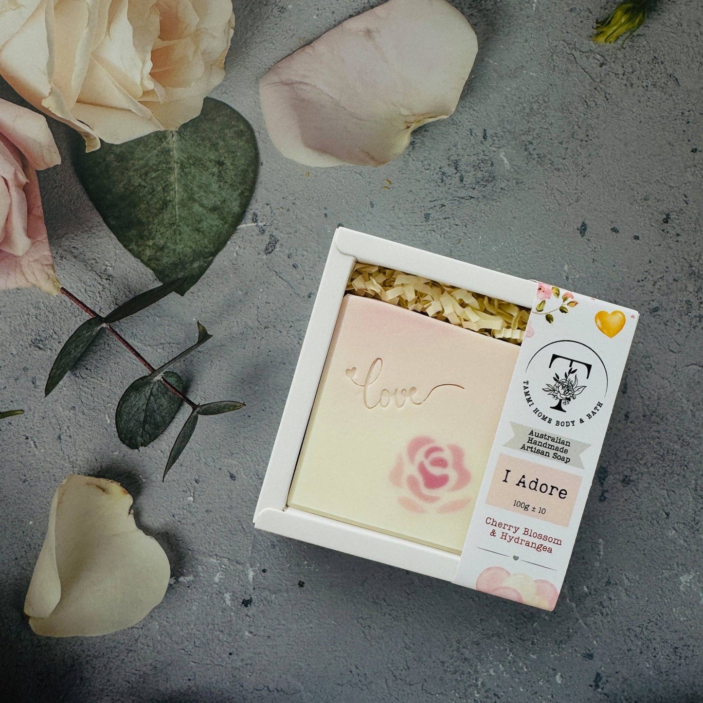 Handmade Artisan Soap | I Adore | Cherry Blossom, Hydrangea & Peach Scent