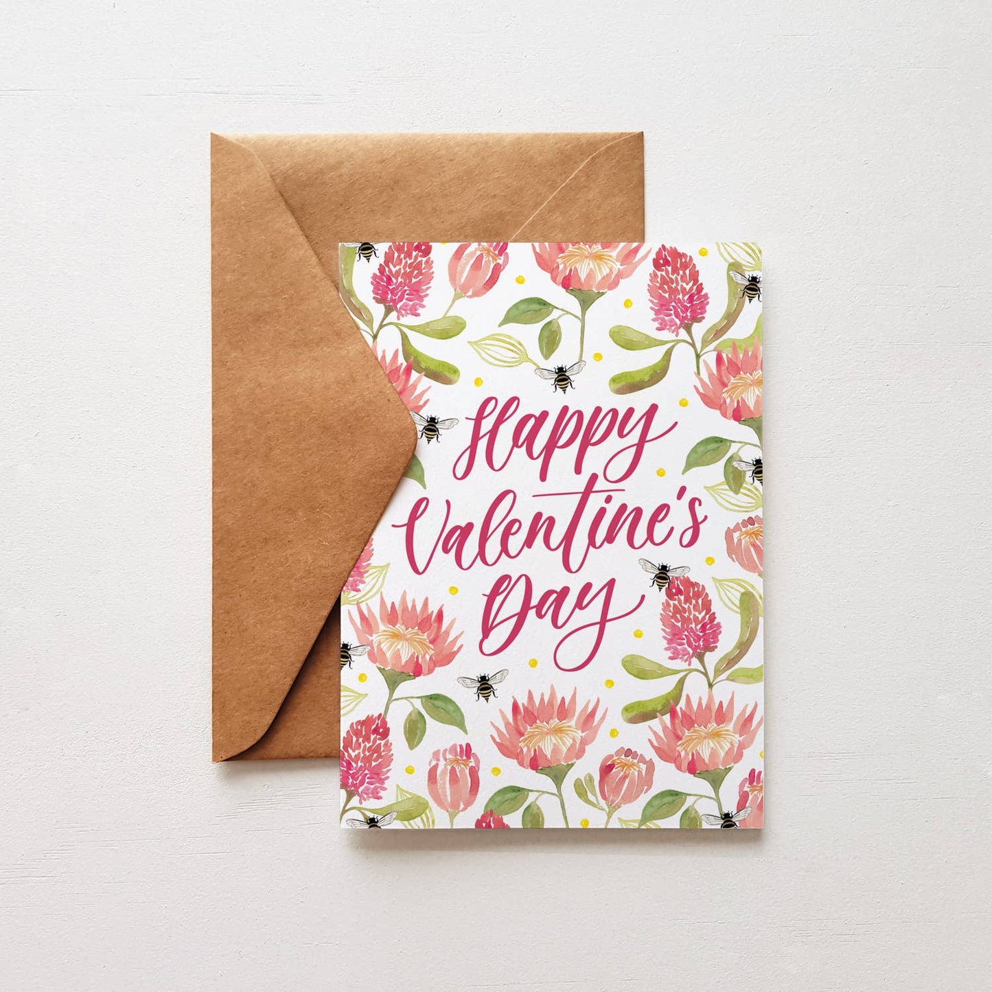Happy Valentine's Day Floral - Greeting Card