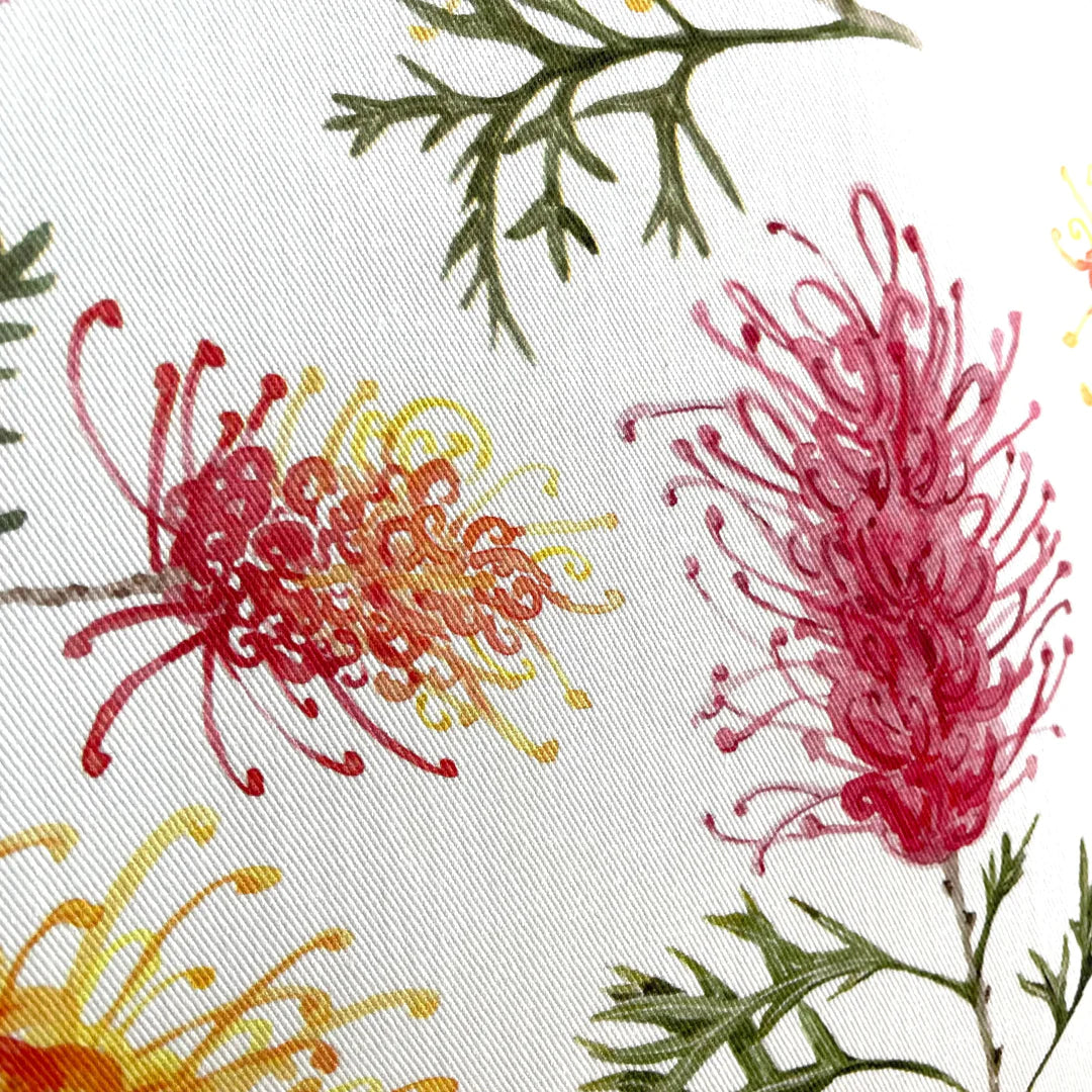 Australian Grevillea Cushion Cover 45cmx45cm. Handmade in Australia