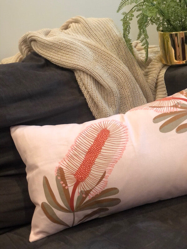 Cushion Cover - Rectangle - Banksia Pink