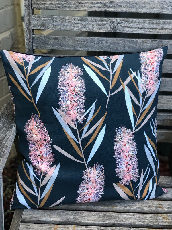 Cushion Cover Square Calistemon 45cm x 45cm. Handmade in Australia.