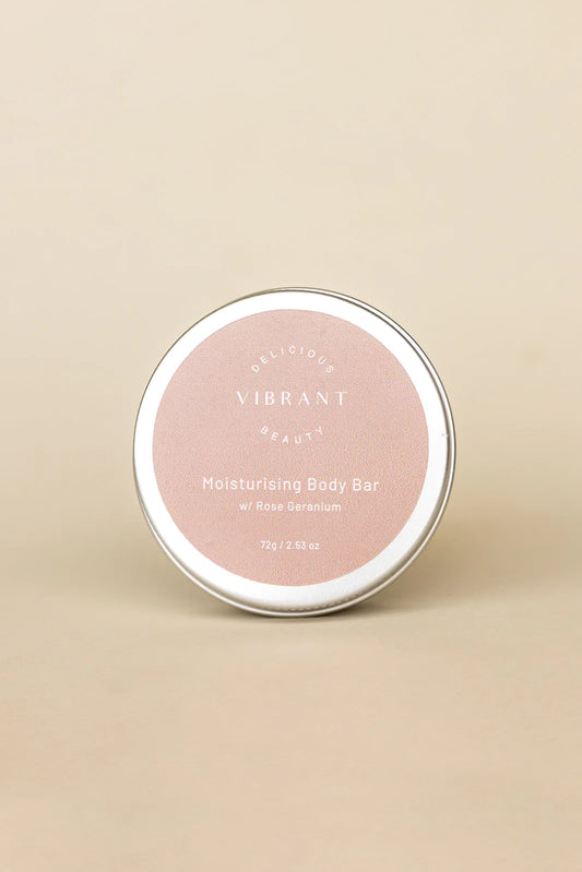 Body Bar Moisturising Rose Geranium. Handmade in Milton NSW, Australia