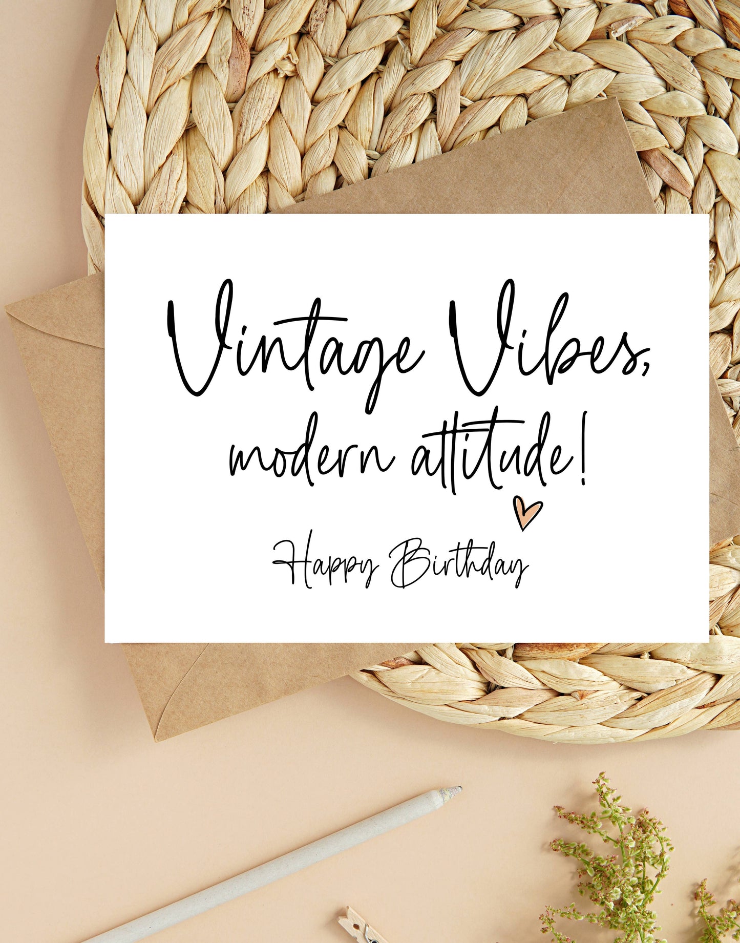 Funny Birthday Card Vintage Vibes Modern Attitude For Friend