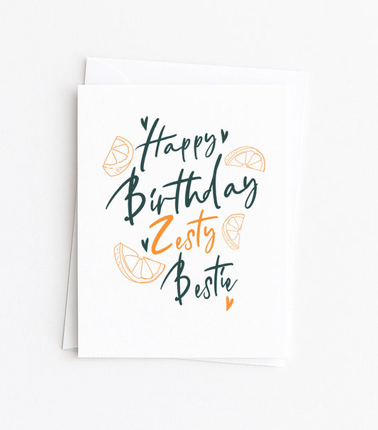 Zesty Bestie Birthday Card for Best Friend