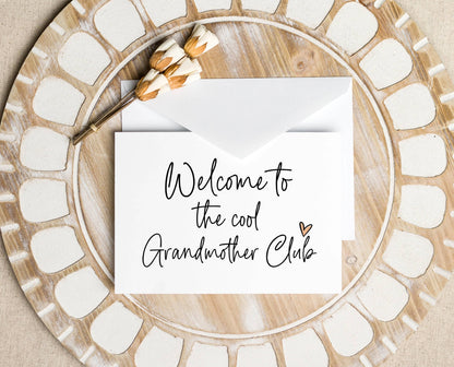 Pregnancy Announcement Card Family Cool Grandmothers Club
