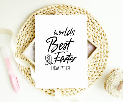 Funny Fathers Day Card for Dad - Worlds Best Farter