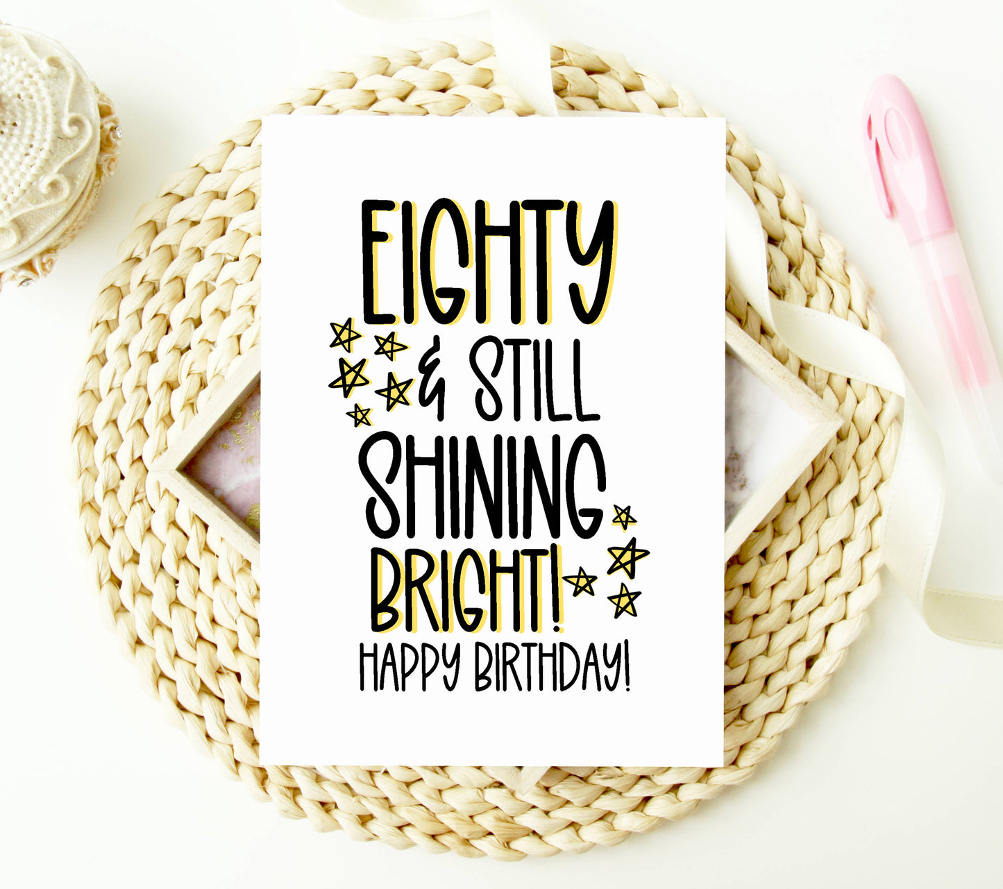 80th Birthday Card For Friend, Turning Eighty