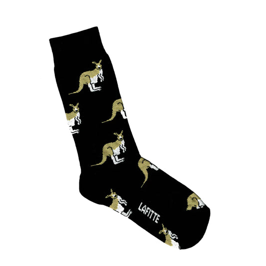 Socks Black Kangaroo. Handmade in Australia.