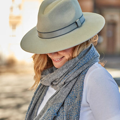 DEBORA HUTTON CANOPY BAY. CROYDON FELT FEDORA HAT, HANDMADE IN AUSTRALIA.