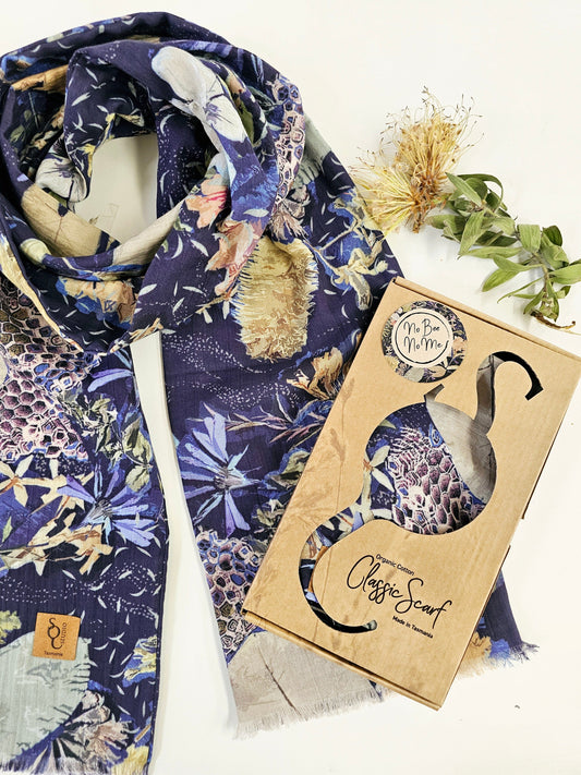 Scarf - Organic Cotton. Handmade in Tasmania.