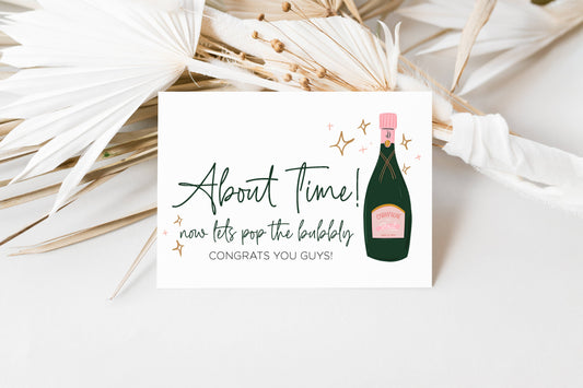 Funny Wedding Engagement Congratulations Card for Couples