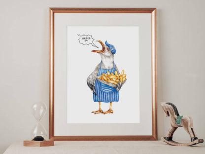 Gail the Chip Shop Gull Art Print