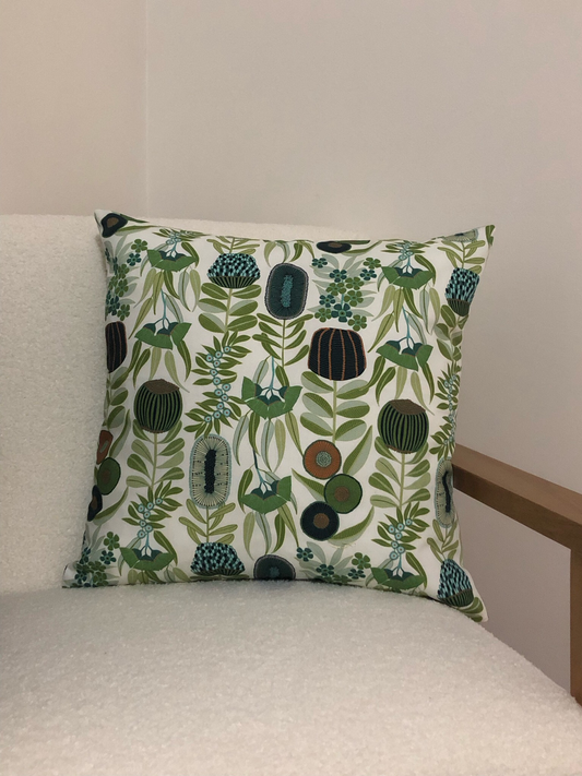 Cushion Cover - Dusk Floral Square 45x45. Handmade in Australia