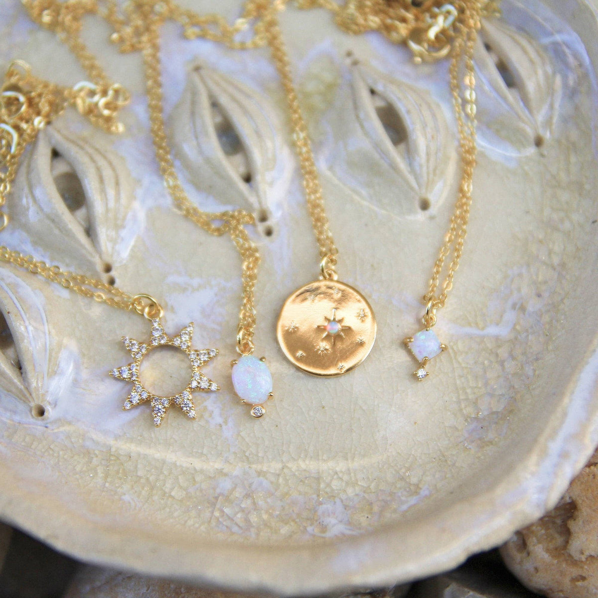 Opal Star Necklace