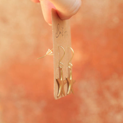 Gold Starfish Earrings