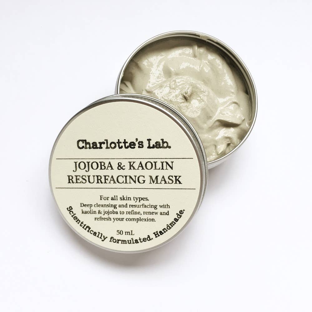 Jojoba & Kaolin Resurfacing Mask. Charlotte's Lab. Handmade in Australia.