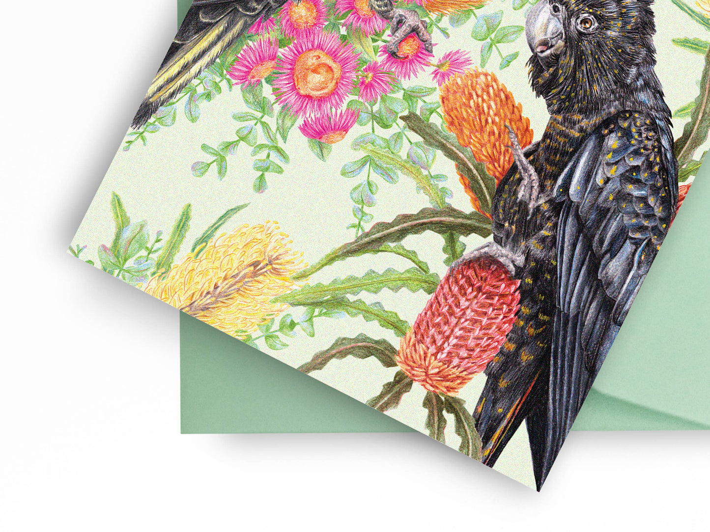 Black Cockatoos Greeting Card