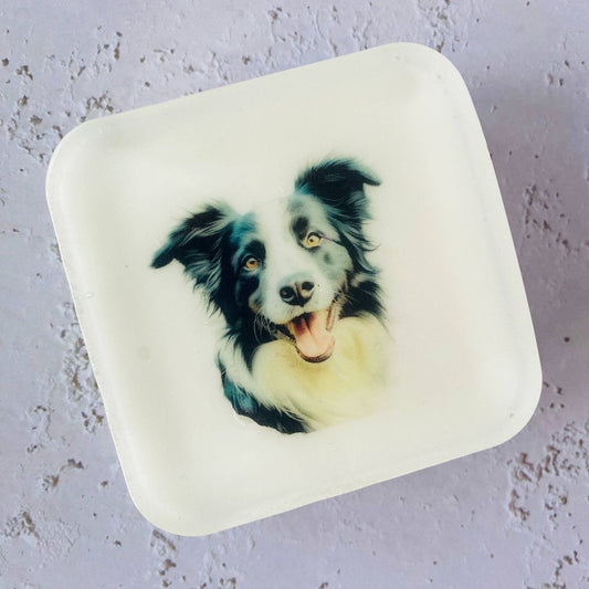 Handmade Artisan Soap | Border Collie (Black) | Canine Charm