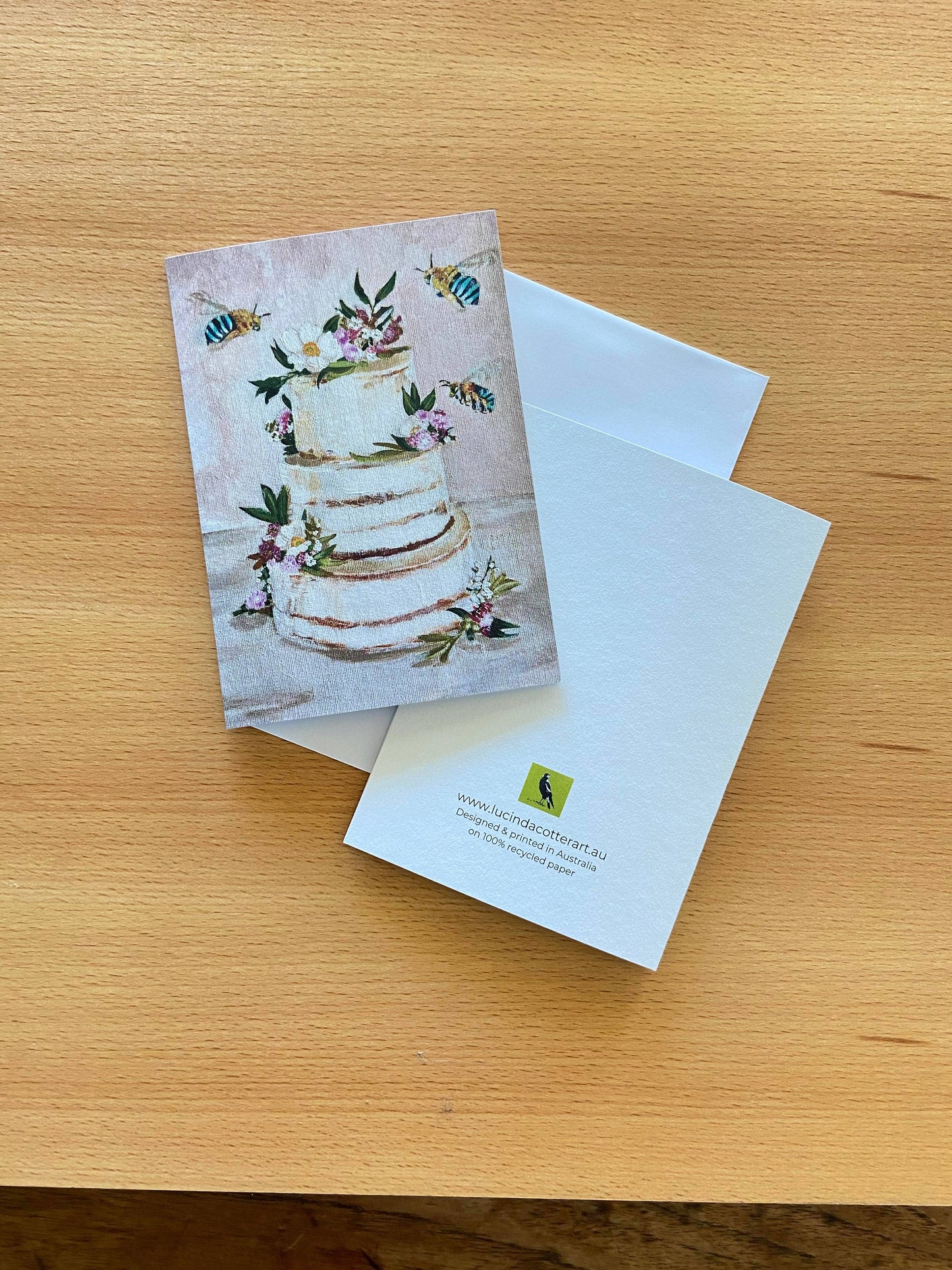 Floral Wedding Cake Greeting Card