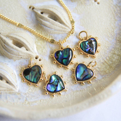 Gold Paua Shell Abalone Necklace