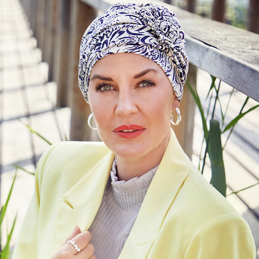 House of Christine Lavender Illusions Lotus Turban (one size)