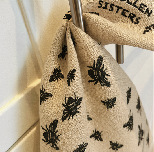 Bee Tea Towel Natural