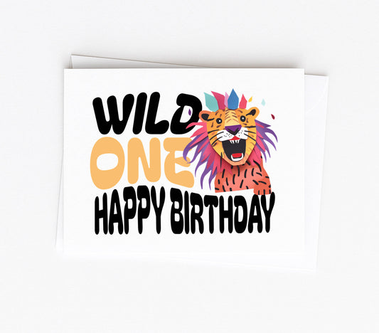 Wild One Birthday Card, First Birthday 1st Birthday