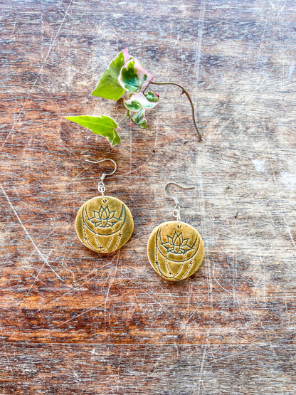 Ceramic Earrings - Boho Moon