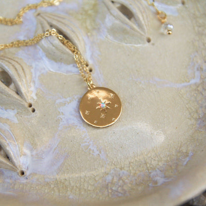 Opal Star Necklace