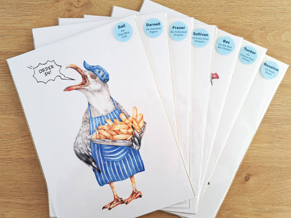 Gail the Chip Shop Gull Art Print