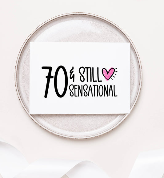 70th Birthday Card For Friend, Turning Seventy