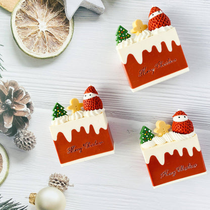 Handmade Artisan Christmas Soap | Christmas Fantasia | Champagne  & Strawberry Scent