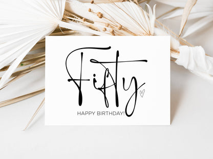 Birthday Card For Friend, Turning Fifty, 50th Birthday